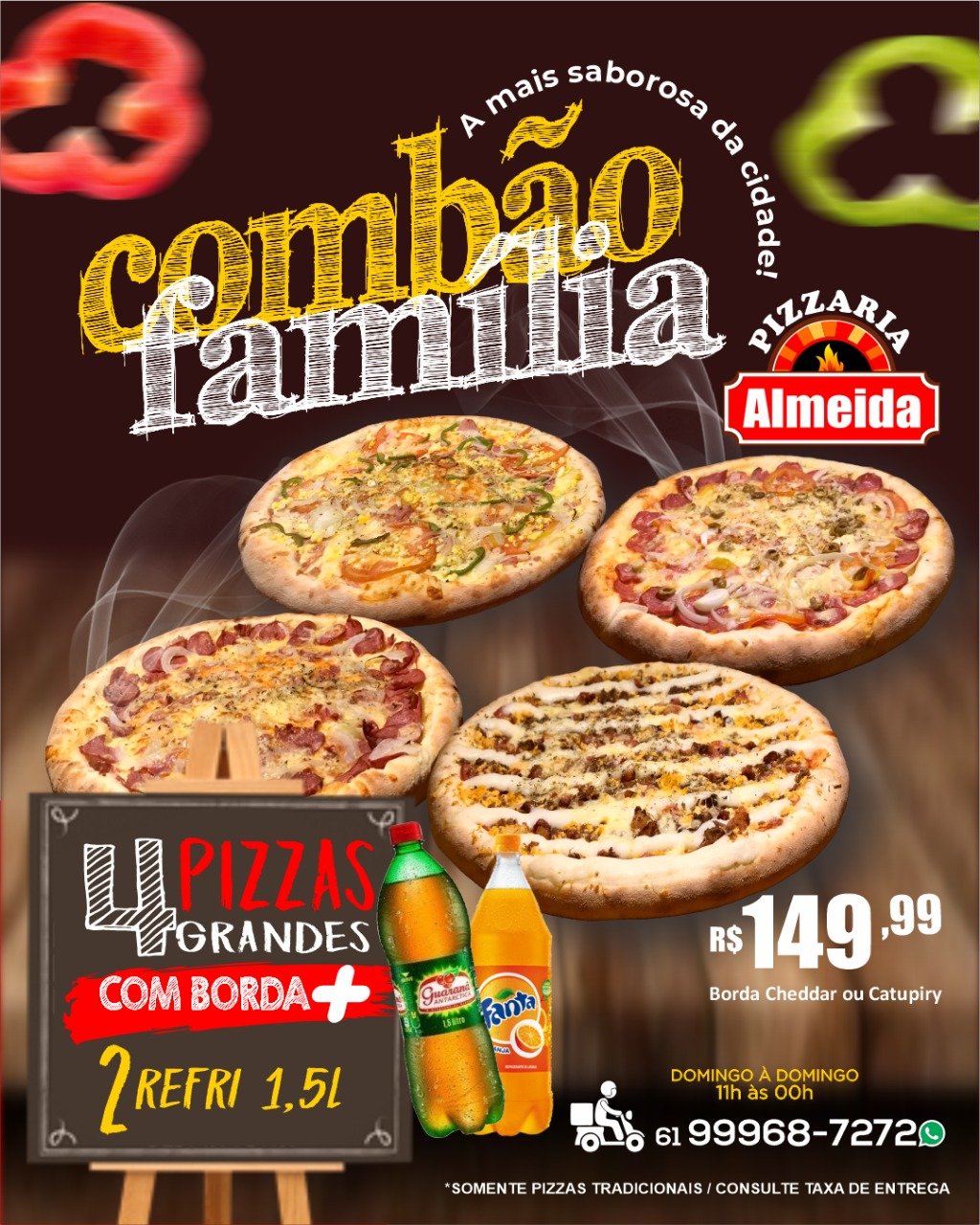 Combo de pizza super gigante mais refri em Camboriú #pizza #pizzaria #